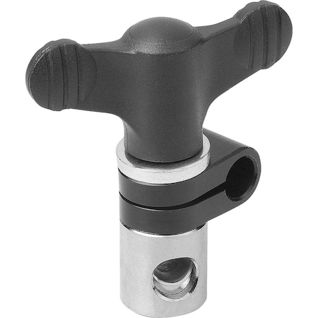 Kipp Clamping Joint Size:2, D=8 Steel, Comp:Aluminum D1=8 K0136.0808